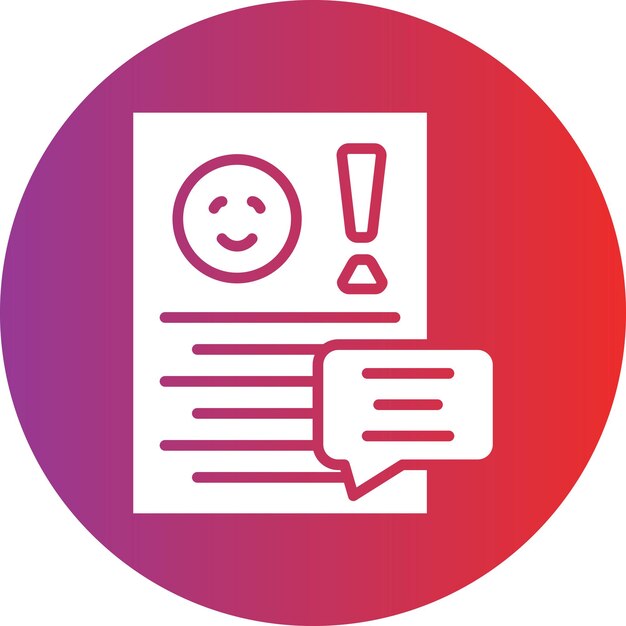 Estilo del icono de queja de diseño vectorial
