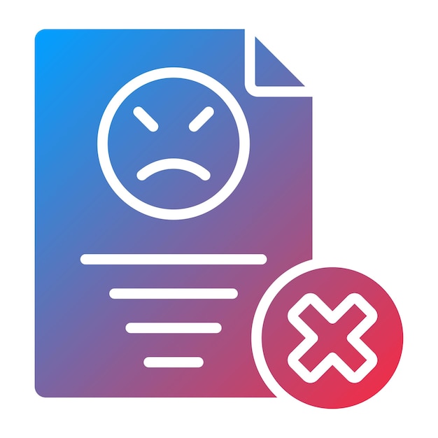 Estilo del icono de queja de diseño vectorial