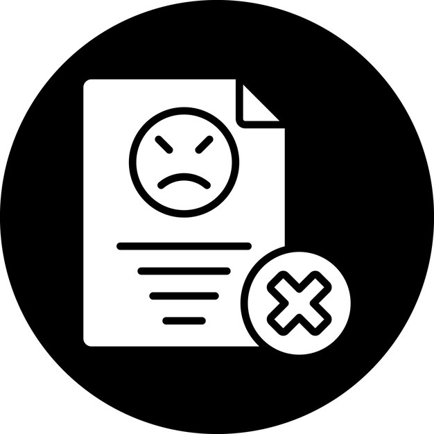 Estilo del icono de queja de diseño vectorial