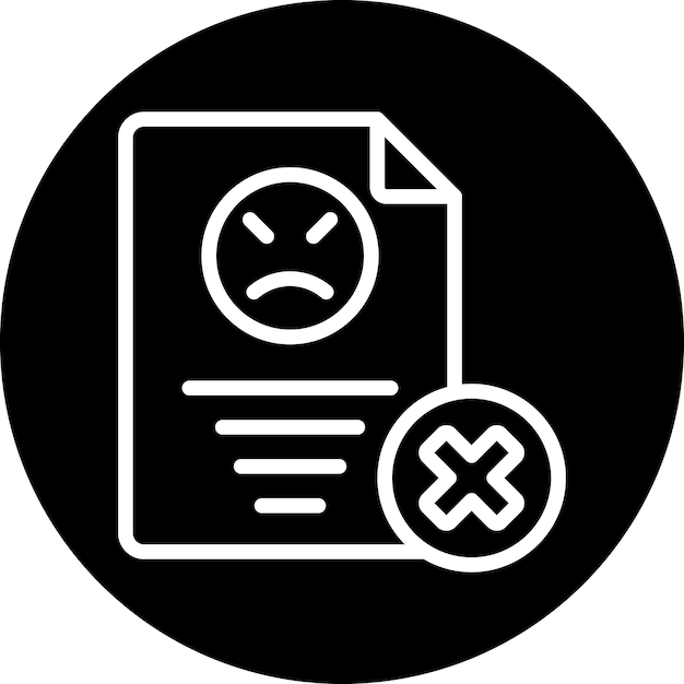 Estilo del icono de queja de diseño vectorial