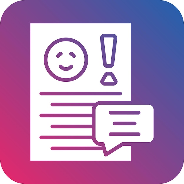 Estilo del icono de queja de diseño vectorial