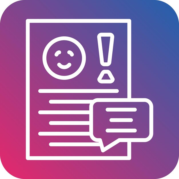 Estilo del icono de queja de diseño vectorial