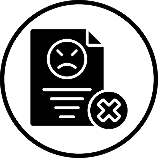 Estilo del icono de queja de diseño vectorial