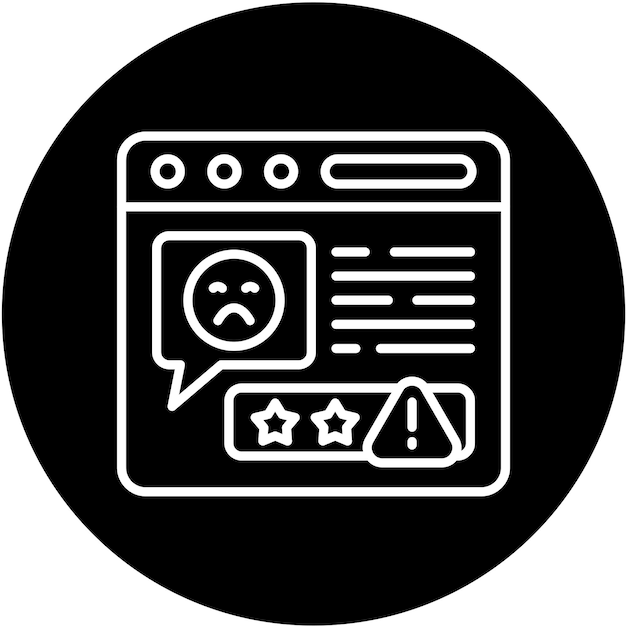 Estilo del icono de queja de diseño vectorial