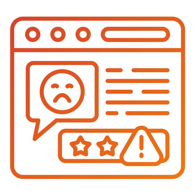 Estilo del icono de queja de diseño vectorial