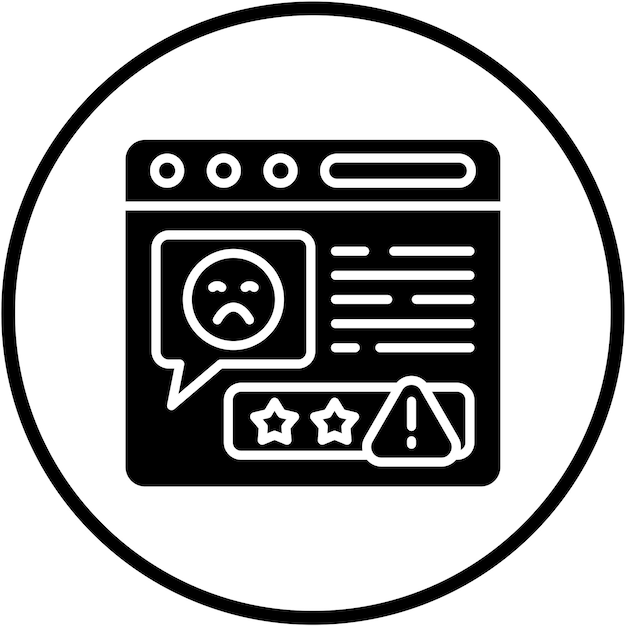 Estilo del icono de queja de diseño vectorial