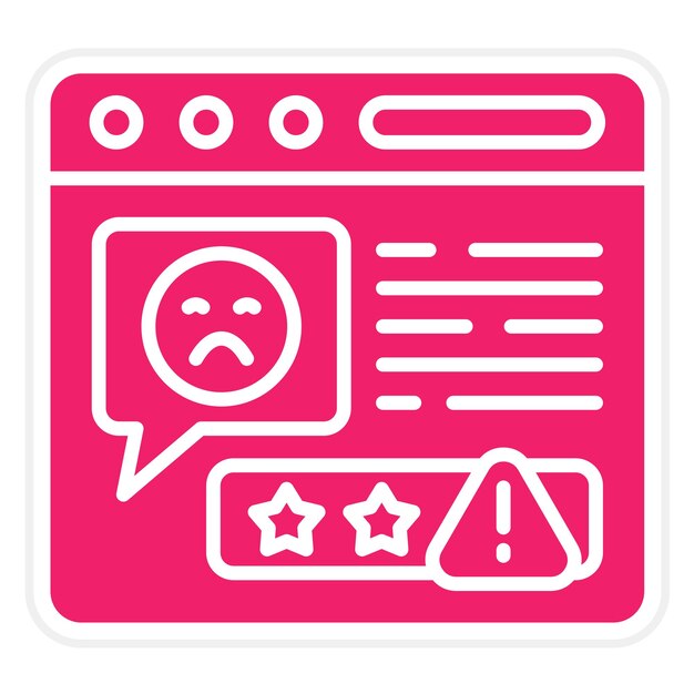 Estilo del icono de queja de diseño vectorial