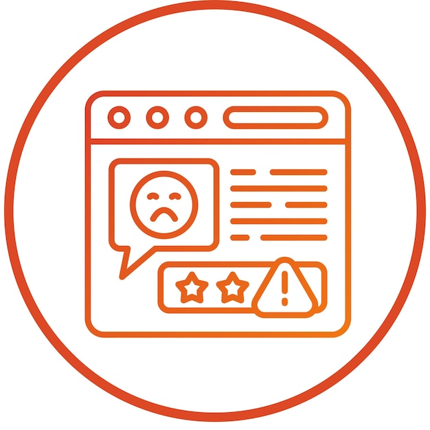 Estilo del icono de queja de diseño vectorial