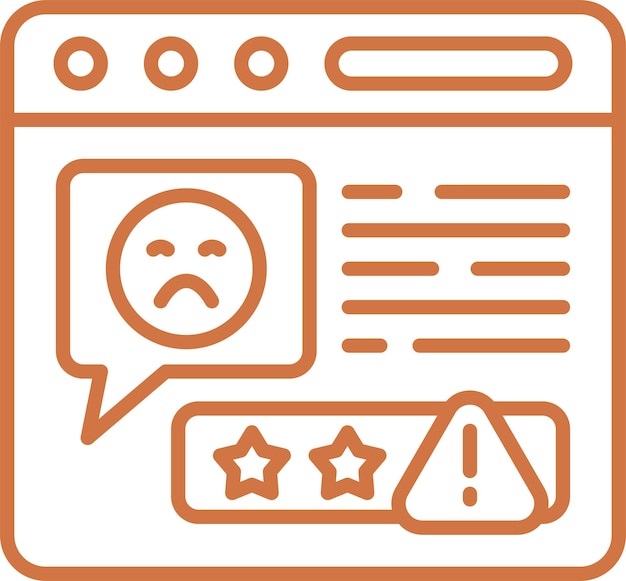 Estilo del icono de queja de diseño vectorial