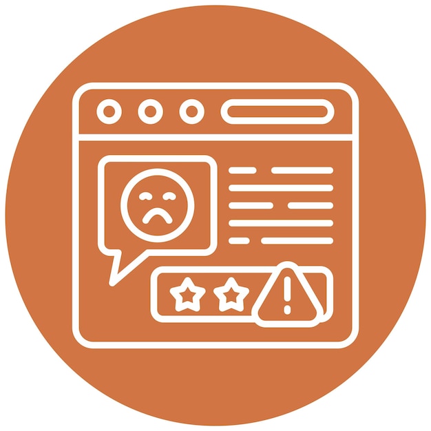 Estilo del icono de queja de diseño vectorial