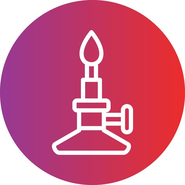 Estilo del icono del quemador Bunsen
