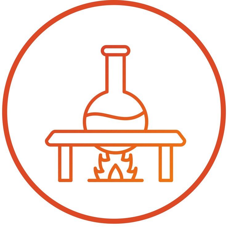 Vector estilo del icono del quemador bunsen