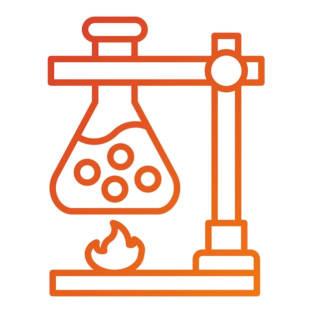 Vector estilo del icono del quemador del laboratorio de diseño vectorial