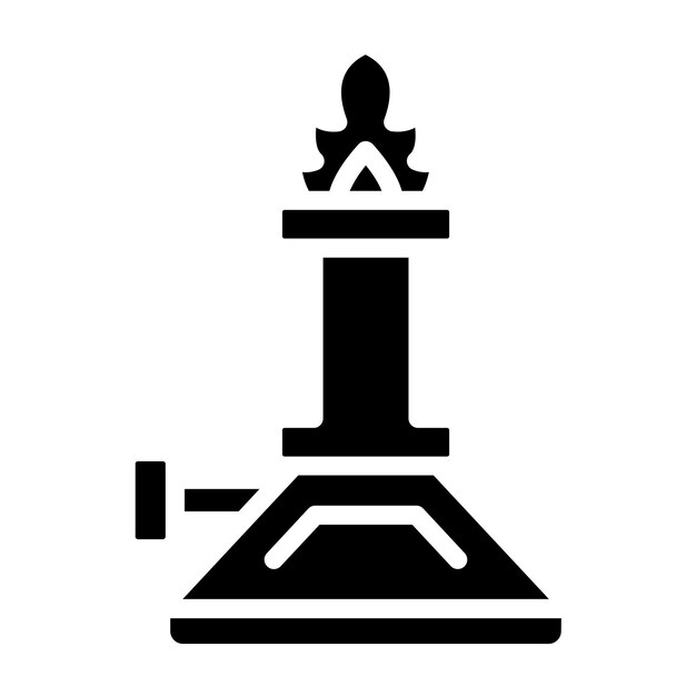 Estilo del icono del quemador del laboratorio de diseño vectorial