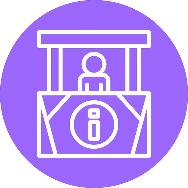 Estilo del icono del quiosco de información
