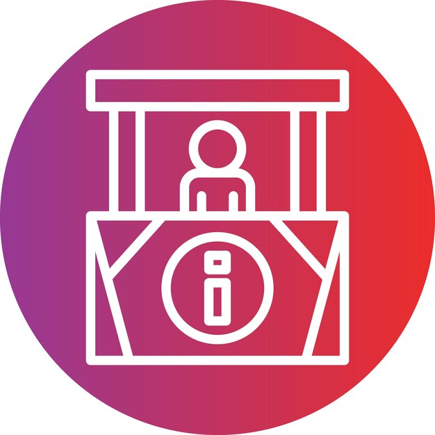 Estilo del icono del quiosco de información