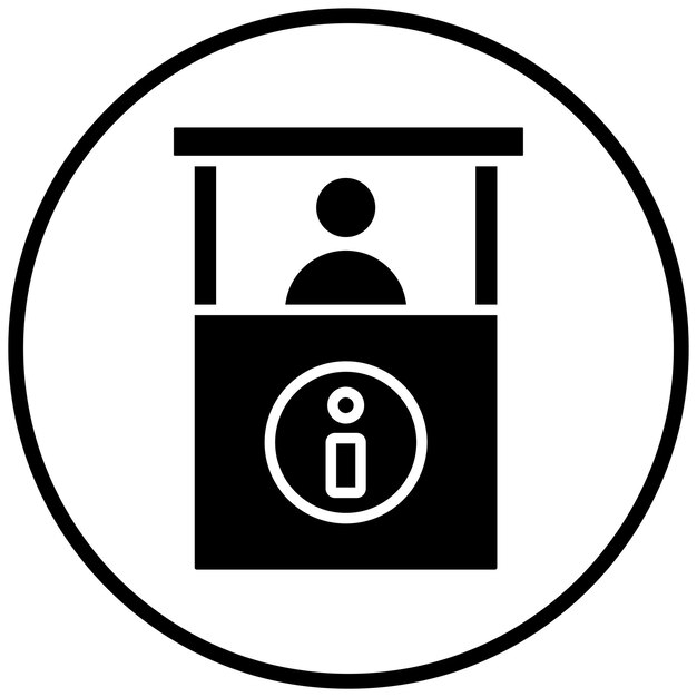 Estilo del icono del quiosco de información