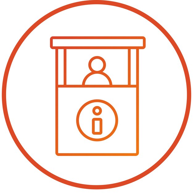 Estilo del icono del quiosco de información