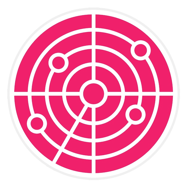 Estilo del icono del radar de diseño vectorial
