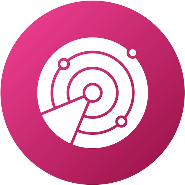 Estilo del icono del radar de diseño vectorial