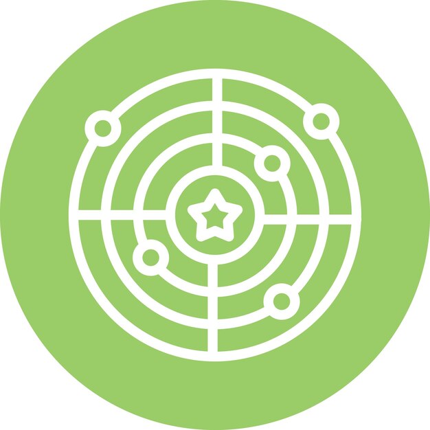 Estilo del icono del radar del ejército