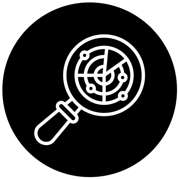 Estilo del icono del radar de la visión del diseño vectorial