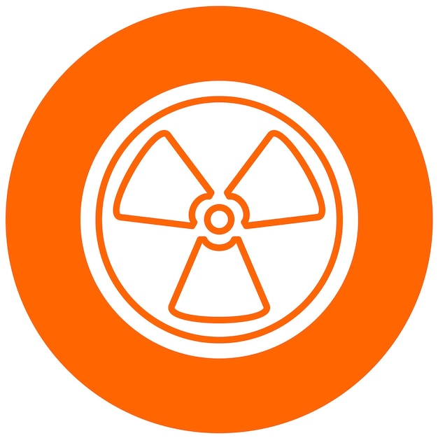 Estilo del icono de radiación del diseño vectorial