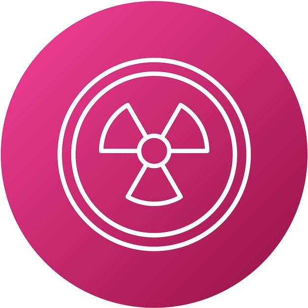 Estilo del icono de radiación del diseño vectorial