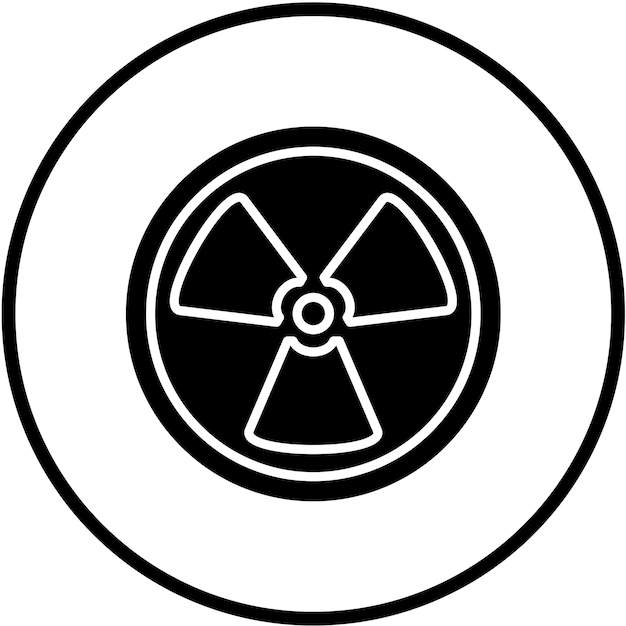 Estilo del icono de radiación del diseño vectorial
