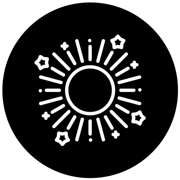 Estilo de icono radiante de diseño vectorial