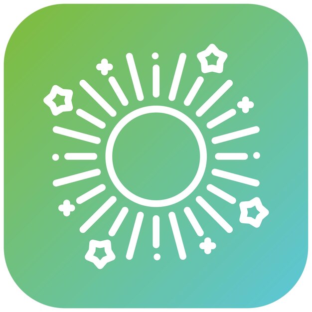 Estilo de icono radiante de diseño vectorial