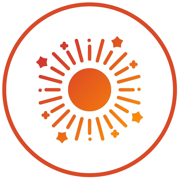 Estilo de icono radiante de diseño vectorial