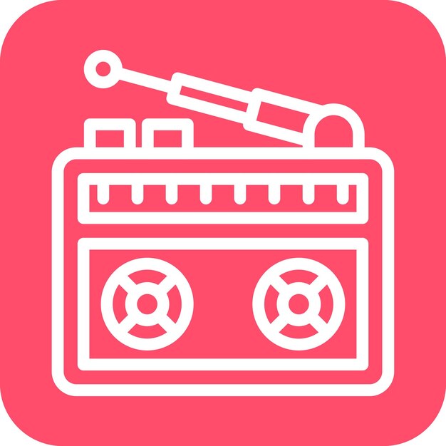 Estilo de icono de radio de diseño vectorial