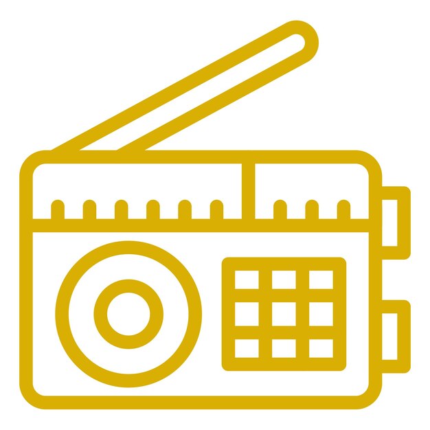 Estilo de icono de radio de diseño vectorial