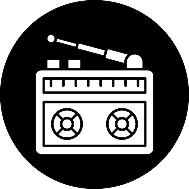Estilo de icono de radio de diseño vectorial