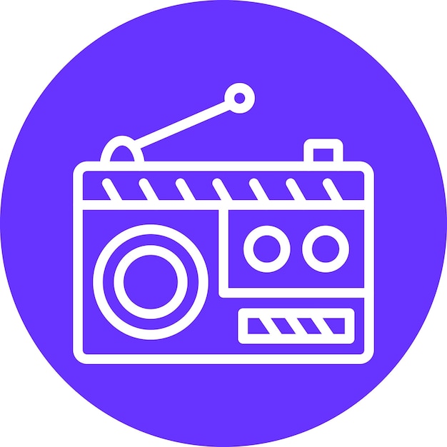 Vector estilo de icono de radio de diseño vectorial