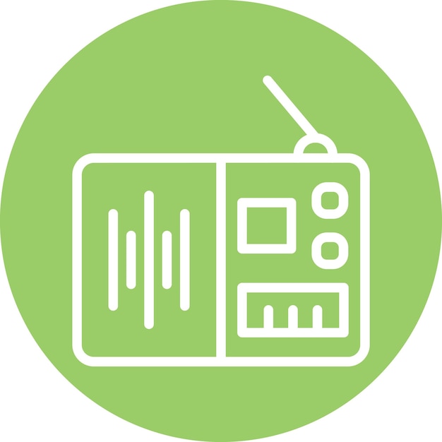 Estilo de icono de radio de diseño vectorial