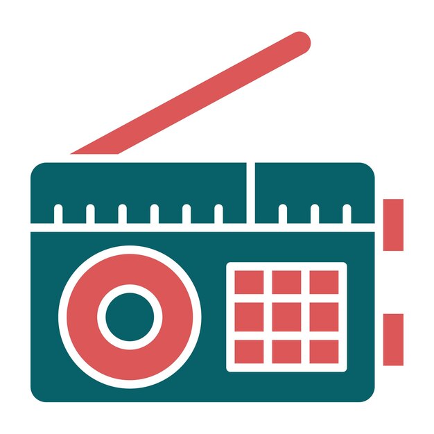Estilo de icono de radio de diseño vectorial