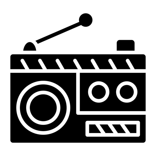 Estilo de icono de radio de diseño vectorial