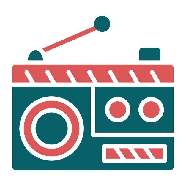 Estilo de icono de radio de diseño vectorial