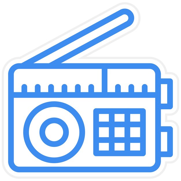 Estilo de icono de radio de diseño vectorial