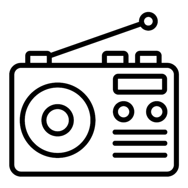Estilo de icono de radio de diseño vectorial