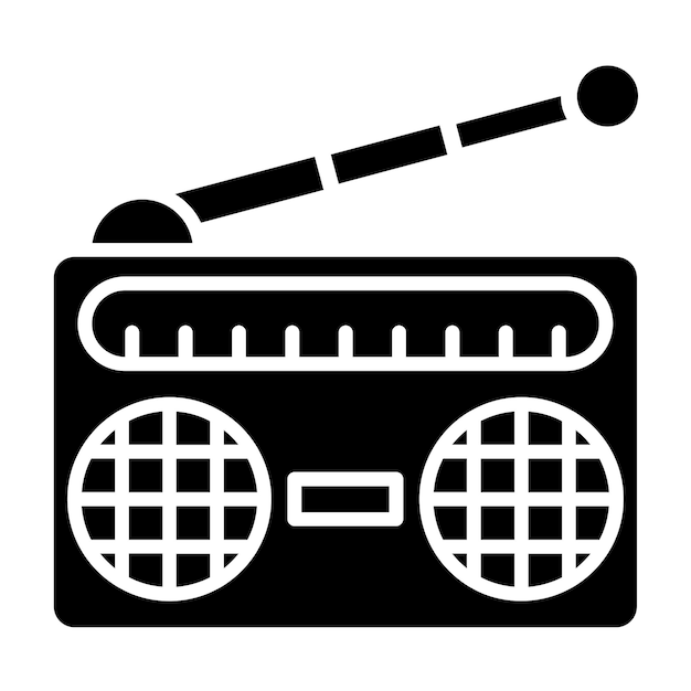 Estilo de icono de radio de diseño vectorial