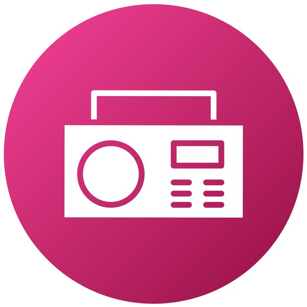Estilo de icono de radio de diseño vectorial