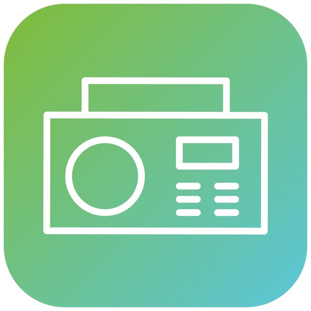 Estilo de icono de radio de diseño vectorial