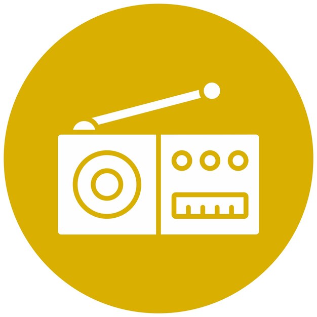 Estilo de icono de radio de diseño vectorial
