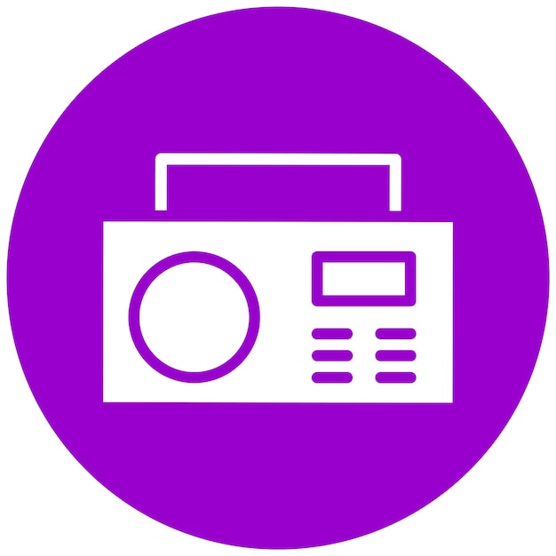 Estilo de icono de radio de diseño vectorial