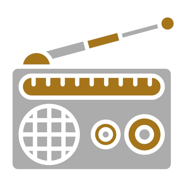 Estilo de icono de radio de diseño vectorial