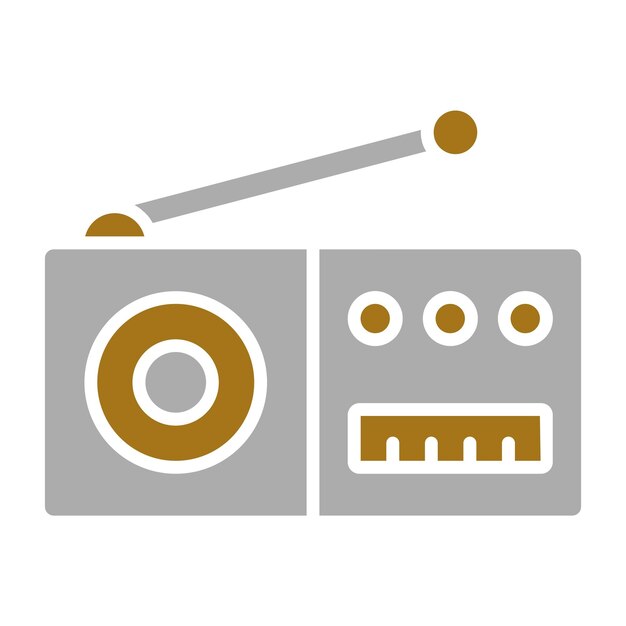 Estilo de icono de radio de diseño vectorial