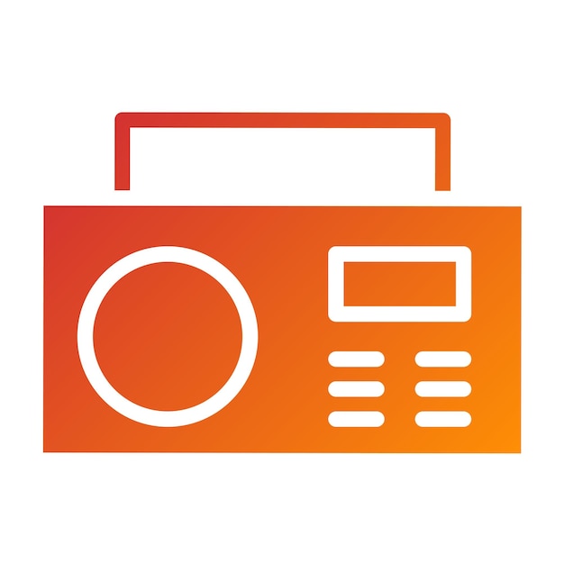 Estilo de icono de radio de diseño vectorial